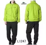 hiver automne lacoste 2019U sport wear survetement hommes l1247 vert noir